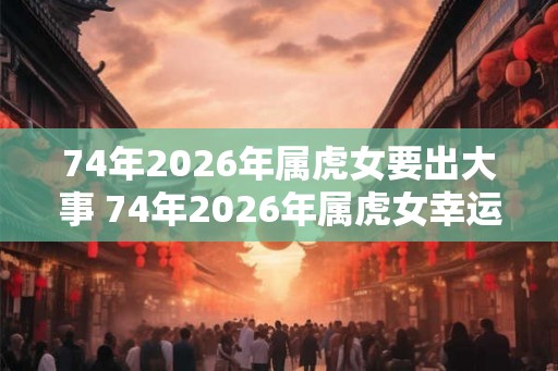 74年2026年属虎女要出大事 74年2026年属虎女幸运颜色 74年2026年属虎女要出大事 74年2026年属虎女幸运颜色