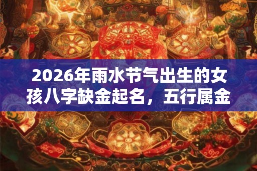 2026年雨水节气出生的女孩八字缺金起名，五行属金有内涵的名字