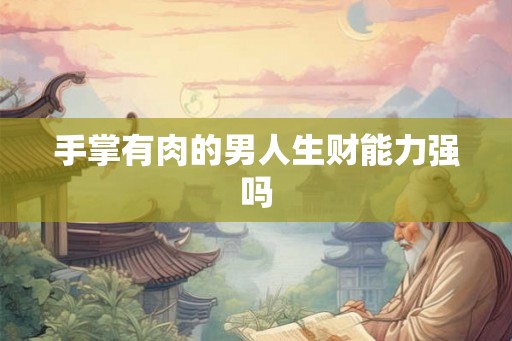 手掌有肉的男人生财能力强吗