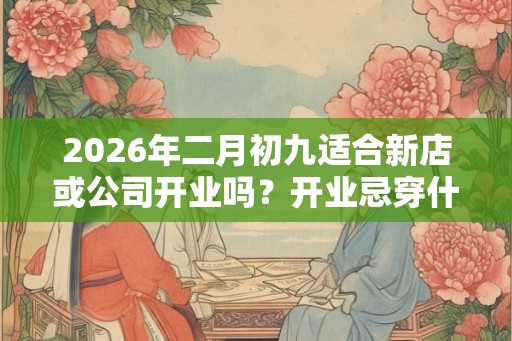 2026年二月初九适合新店或公司开业吗？开业忌穿什么颜色的衣服？