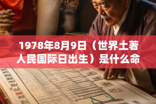 1978年8月9日（世界土著人民国际日出生）是什么命_命运如何
