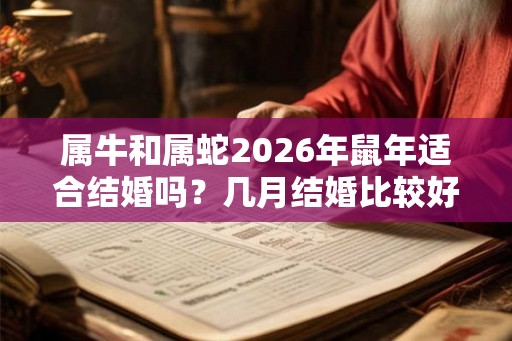 属牛和属蛇2026年鼠年适合结婚吗？几月结婚比较好？