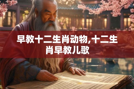 早教十二生肖动物,十二生肖早教儿歌