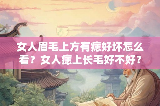 女人眉毛上方有痣好坏怎么看？女人痣上长毛好不好？