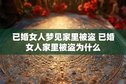 已婚女人梦见家里被盗 已婚女人家里被盗为什么