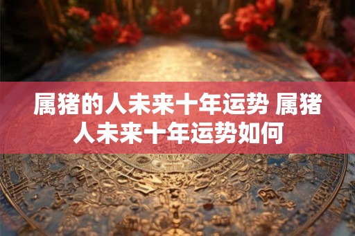 属猪的人未来十年运势 属猪人未来十年运势如何 属猪的人未来十年运势 属猪人未来十年运势如何