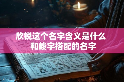 欣锐这个名字含义是什么  和峻字搭配的名字
