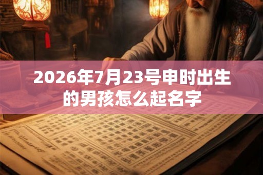2026年7月23号申时出生的男孩怎么起名字 2026年7月23号申时出生的男孩怎么起名字