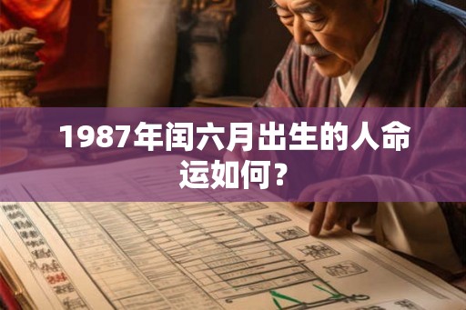 1987年闰六月出生的人命运如何？