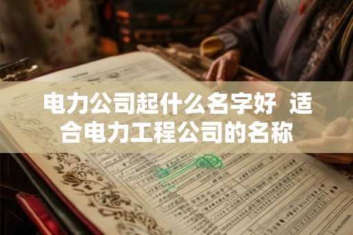 电力公司起什么名字好  适合电力工程公司的名称