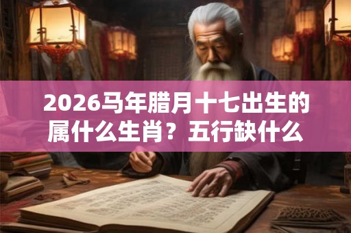 2026马年腊月十七出生的属什么生肖？五行缺什么