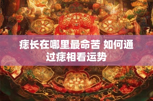 痣长在哪里最命苦 如何通过痣相看运势