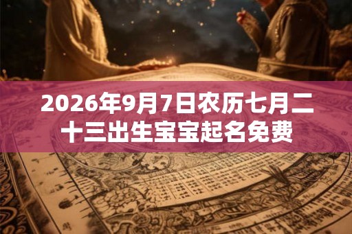 2026年9月7日农历七月二十三出生宝宝起名免费