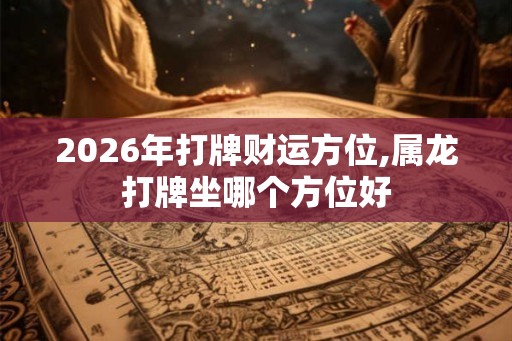 2026年打牌财运方位,属龙打牌坐哪个方位好