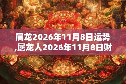 属龙2026年11月8日运势,属龙人2026年11月8日财运,生肖龙2026年11月8日运势