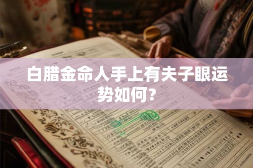 白腊金命人手上有夫子眼运势如何？