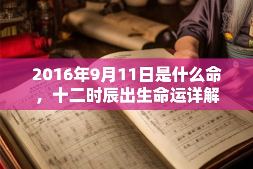2016年9月11日是什么命，十二时辰出生命运详解