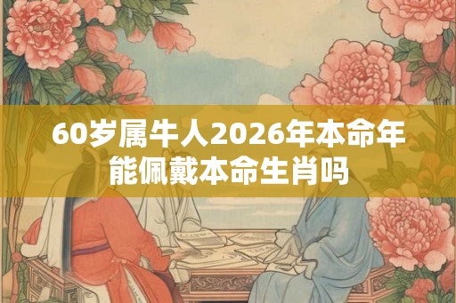 60岁属牛人2026年本命年能佩戴本命生肖吗