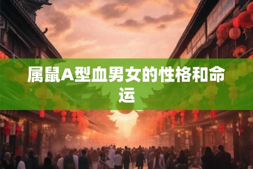 属鼠A型血男女的性格和命运