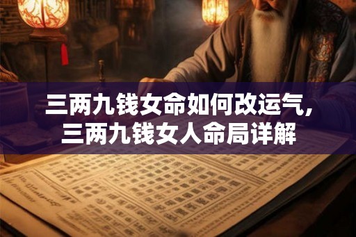 三两九钱女命如何改运气,三两九钱女人命局详解