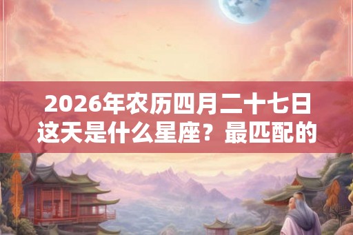 2026年农历四月二十七日这天是什么星座？最匹配的星座是？