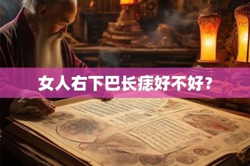 女人右下巴长痣好不好? 女人右下巴长痣好不好?