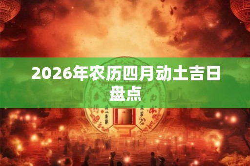 2026年农历四月动土吉日盘点 2026年农历四月动土吉日盘点