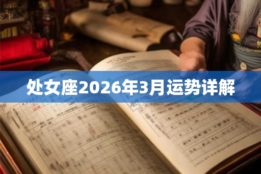 处女座2026年3月运势详解