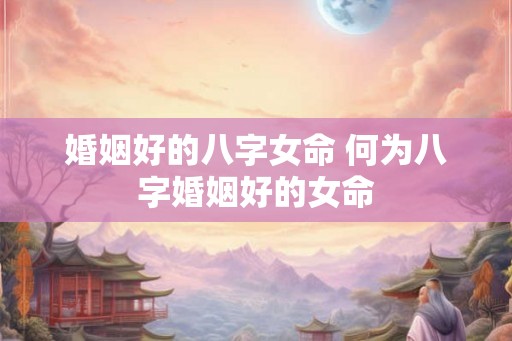 婚姻好的八字女命 何为八字婚姻好的女命