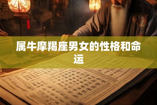 属牛摩羯座男女的性格和命运