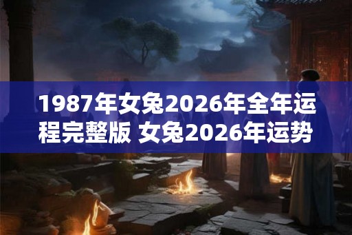 1987年女兔2026年全年运程完整版 女兔2026年运势如何