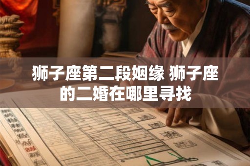 狮子座第二段姻缘 狮子座的二婚在哪里寻找