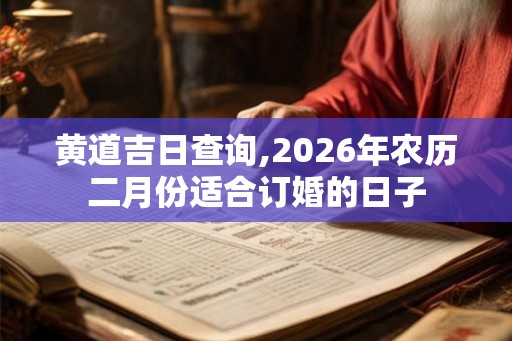 黄道吉日查询,2026年农历二月份适合订婚的日子