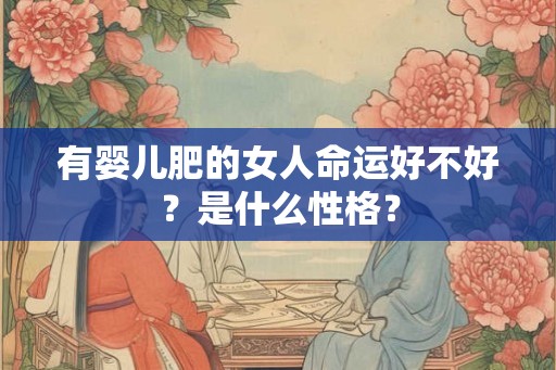 有婴儿肥的女人命运好不好？是什么性格？