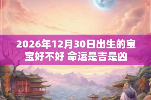 2026年12月30日出生的宝宝好不好 命运是吉是凶