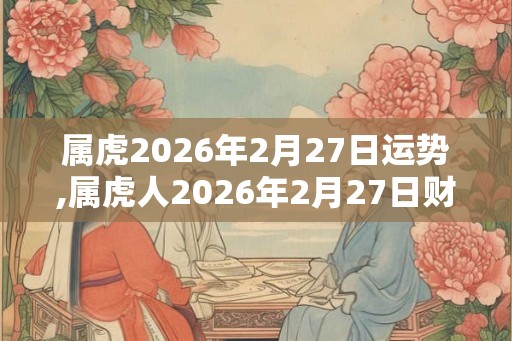 属虎2026年2月27日运势,属虎人2026年2月27日财运,生肖虎2026年2月27日运势
