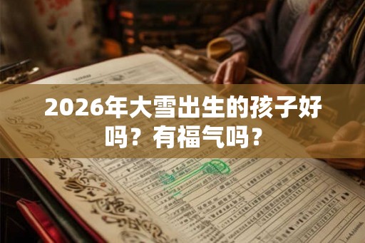 2026年大雪出生的孩子好吗？有福气吗？