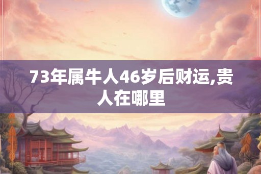 73年属牛人46岁后财运,贵人在哪里