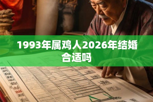 1993年属鸡人2026年结婚合适吗