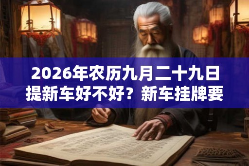 2026年农历九月二十九日提新车好不好?新车挂牌要注意什么? 2026年农历九月二十九日提新车好不好?新车挂牌要注意什么?