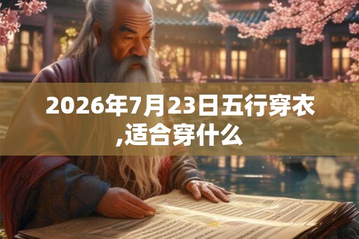 2026年7月23日五行穿衣,适合穿什么