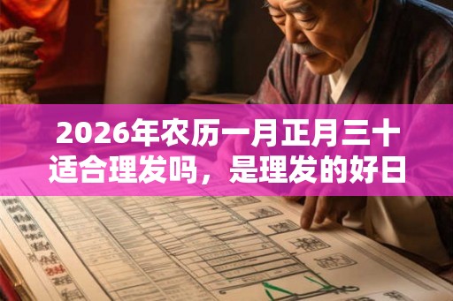 2026年农历一月正月三十适合理发吗，是理发的好日子吗？