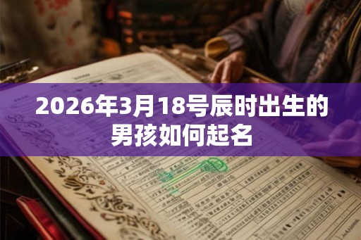 2026年3月18号辰时出生的男孩如何起名