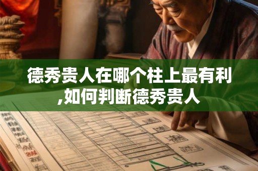 德秀贵人在哪个柱上最有利,如何判断德秀贵人