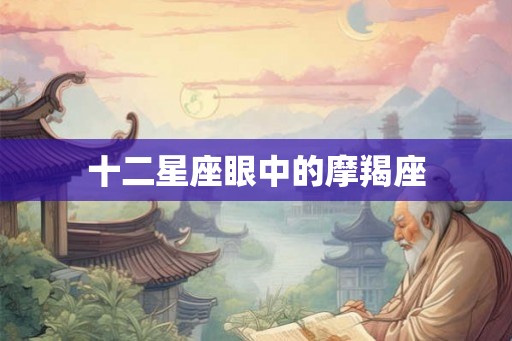十二星座眼中的摩羯座