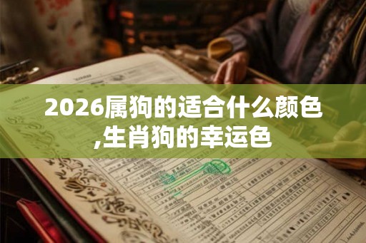 2026属狗的适合什么颜色,生肖狗的幸运色