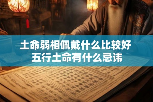 土命弱相佩戴什么比较好 五行土命有什么忌讳