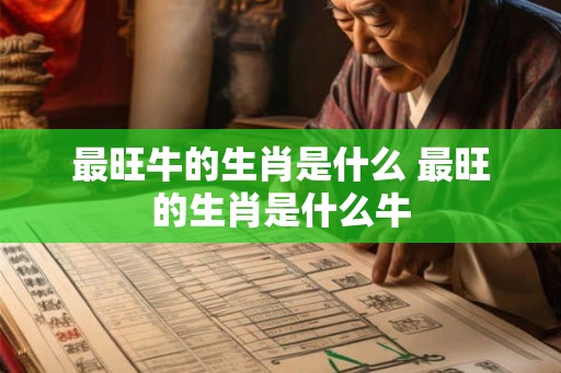 最旺牛的生肖是什么 最旺的生肖是什么牛 最旺牛的生肖是什么 最旺的生肖是什么牛