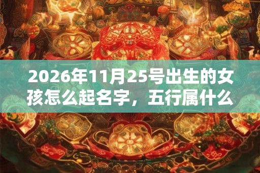 2026年11月25号出生的女孩怎么起名字，五行属什么
