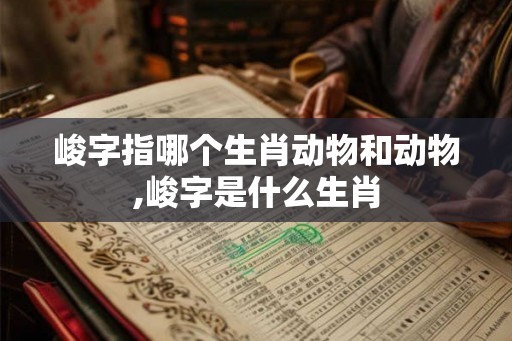 峻字指哪个生肖动物和动物,峻字是什么生肖